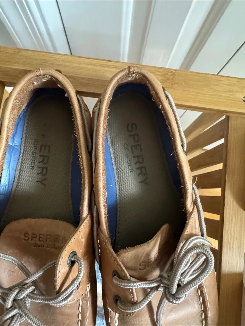 Sperry Brown Leather Moc Toe Boat Shoes